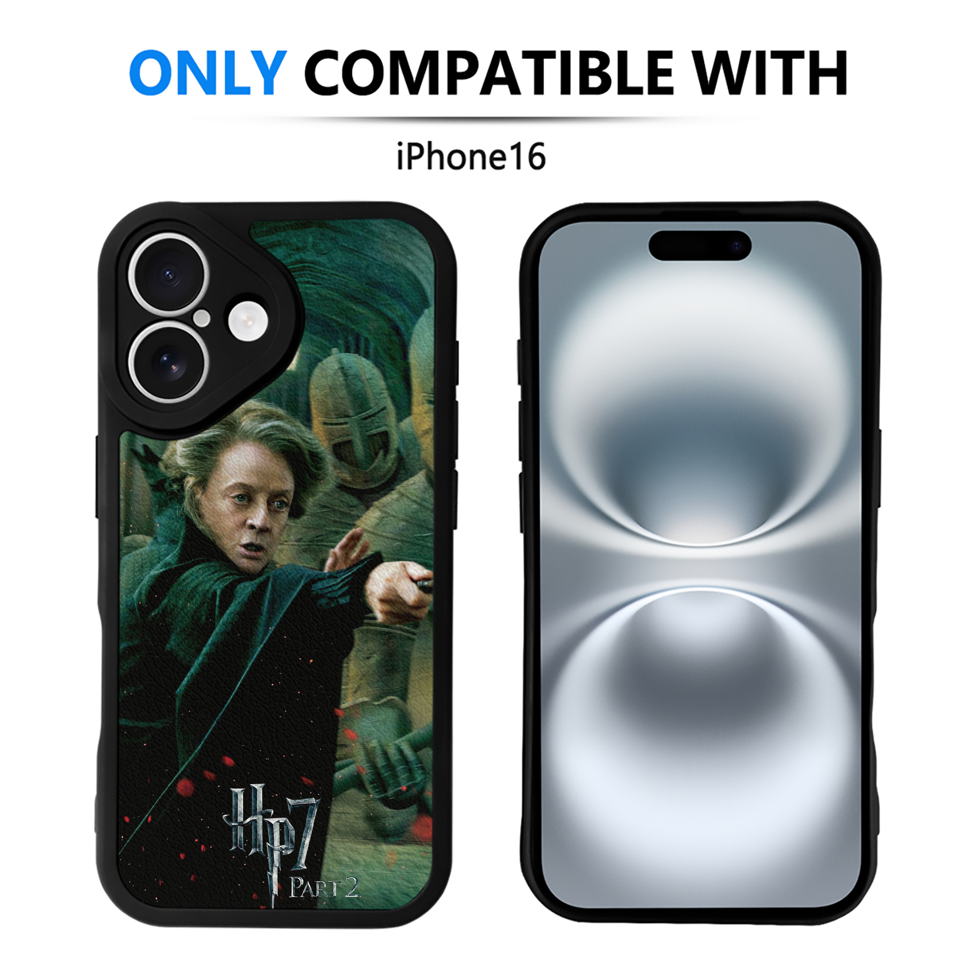 （画像用） Harry Potter ハリー・ポッターシリーズ 【iPhone 16シリーズ対応】シリコンスマホケース（レザー調） 材質：シリコン